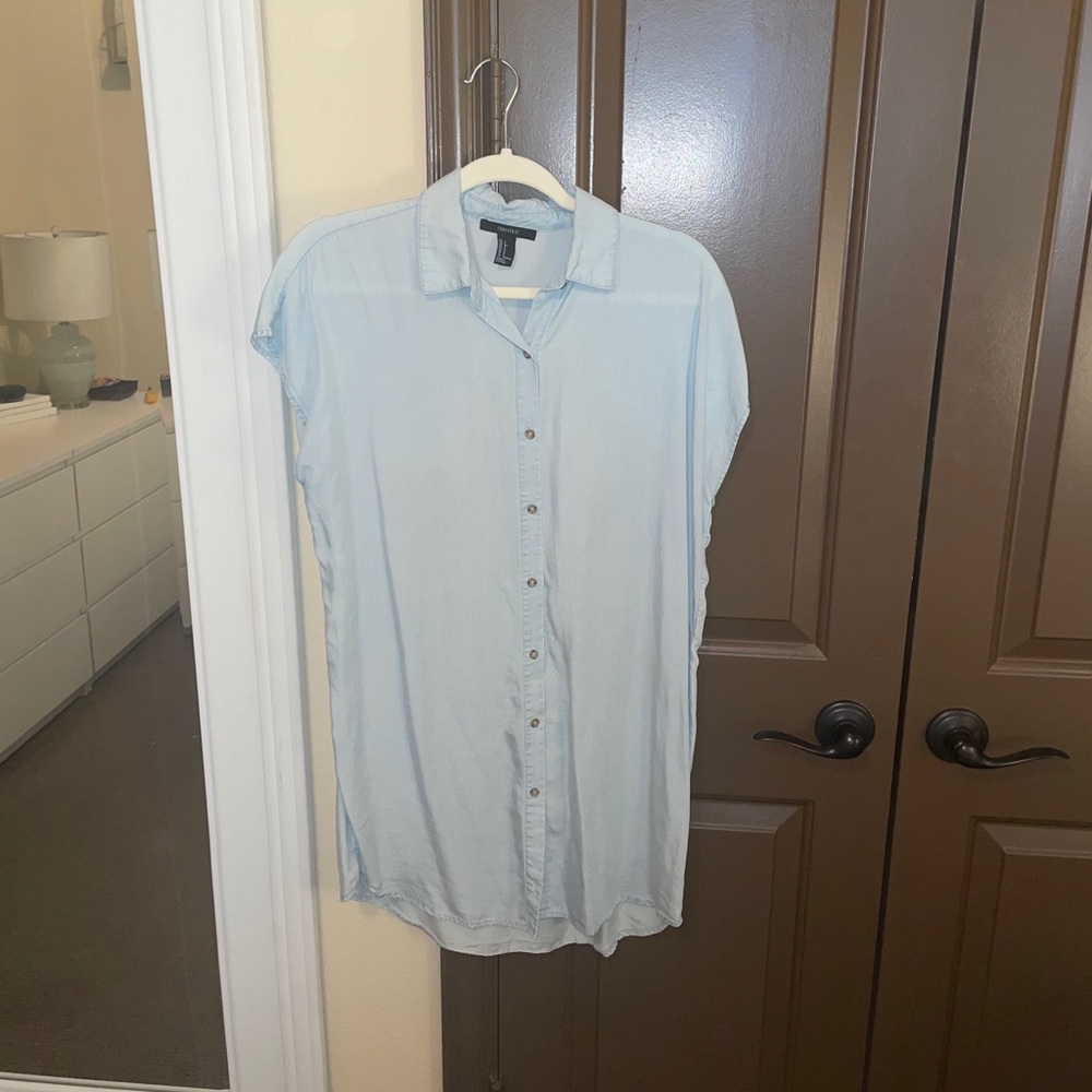 Faux Denim T-shirt Dress